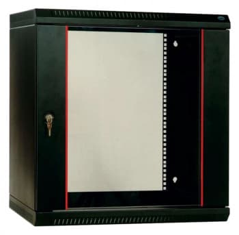 Шкаф коммутационный ЦМО ШРН-ЭКОНОМ (ШРН-Э-12.350-9005) настенный 12U 600x350мм пер.дв.стекл 85кг черный 300мм - фото 2