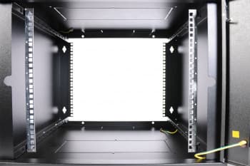 Шкаф коммутационный ЦМО ШРН-ЭКОНОМ (ШРН-Э-12.350-9005) настенный 12U 600x350мм пер.дв.стекл 85кг черный 300мм - фото 5