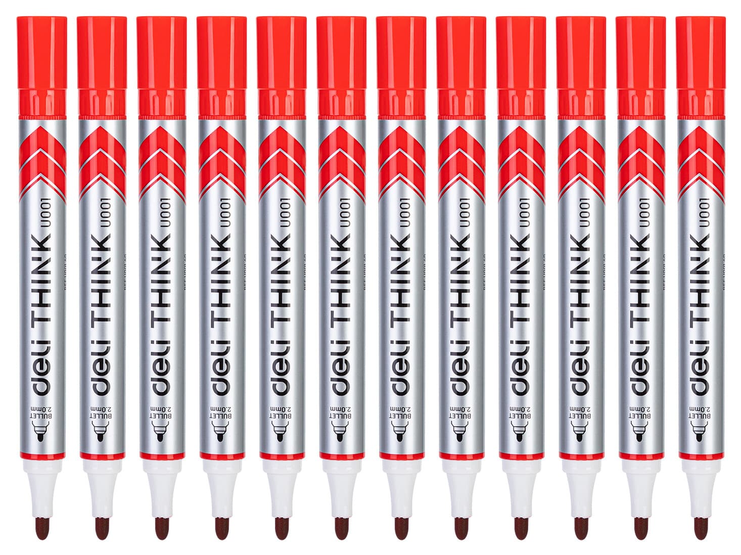 Маркер для досок Deli EU00140 Think круглый пиш. наконечник 2мм красный