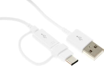 Кабель Samsung EP-DG930DWEGRU USB (m)-USB Type-C (m)/micro USB (m) 1.5м белый - фото 5