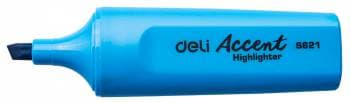 Текстовыделитель Deli Accent ES621BLUE Delight скошенный пиш. наконечник 1-5мм синий - фото 2