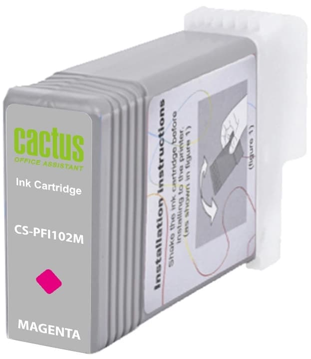 Картридж струйный Cactus CS-PFI102M PFI-102 M пурпурный (130мл) для Canon IP iPF500/iPF600/iPF700/MFP M40/iPF765/LP17/LP24 с чипом - фото 4
