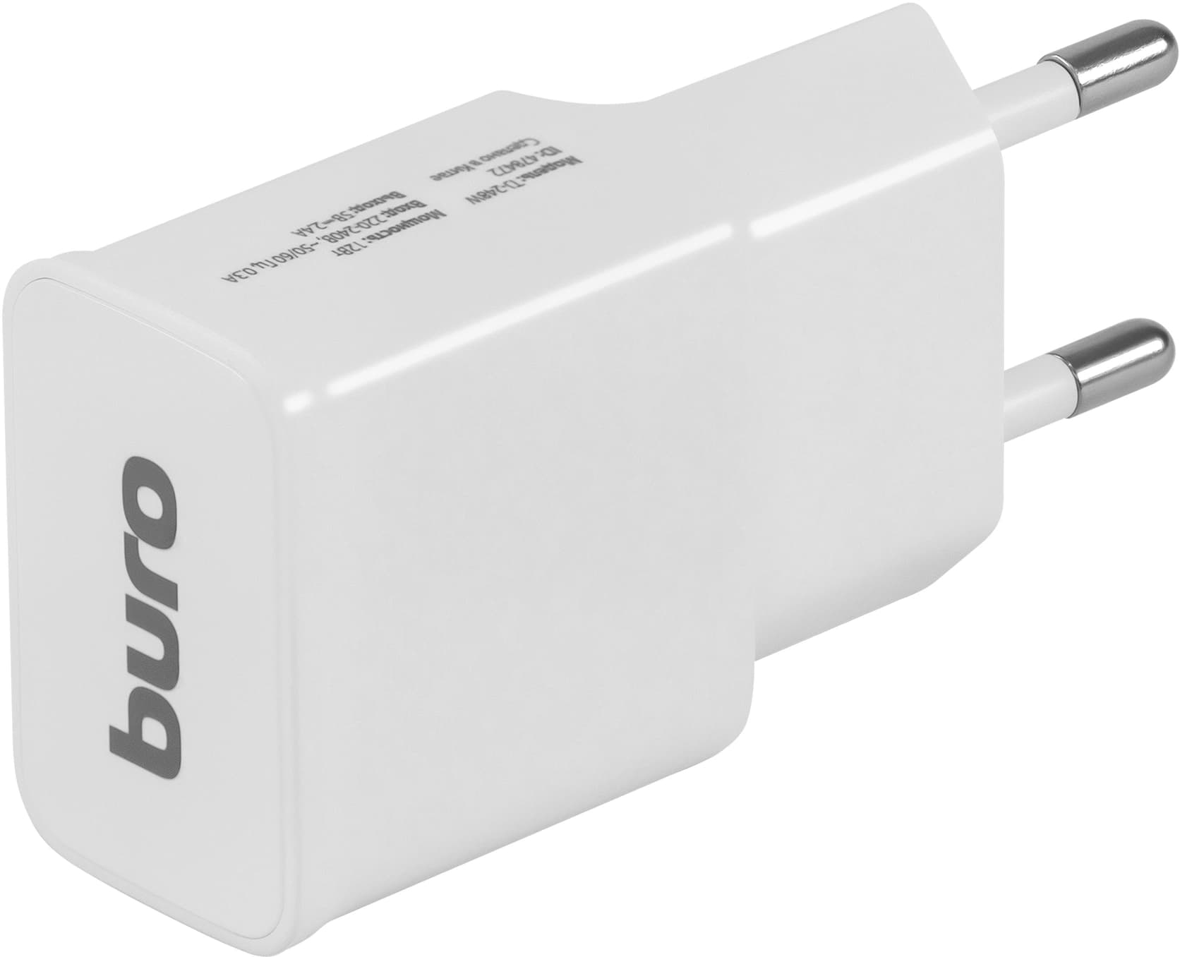 Сетевое зар./устр. Buro TJ-248W 12W 2.4A (QC) USB-A универсальное белый - фото 5