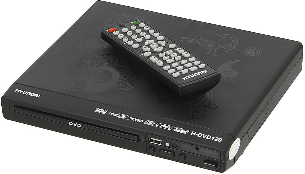 Плеер DVD Hyundai H-DVD120 черный ПДУ - фото 2