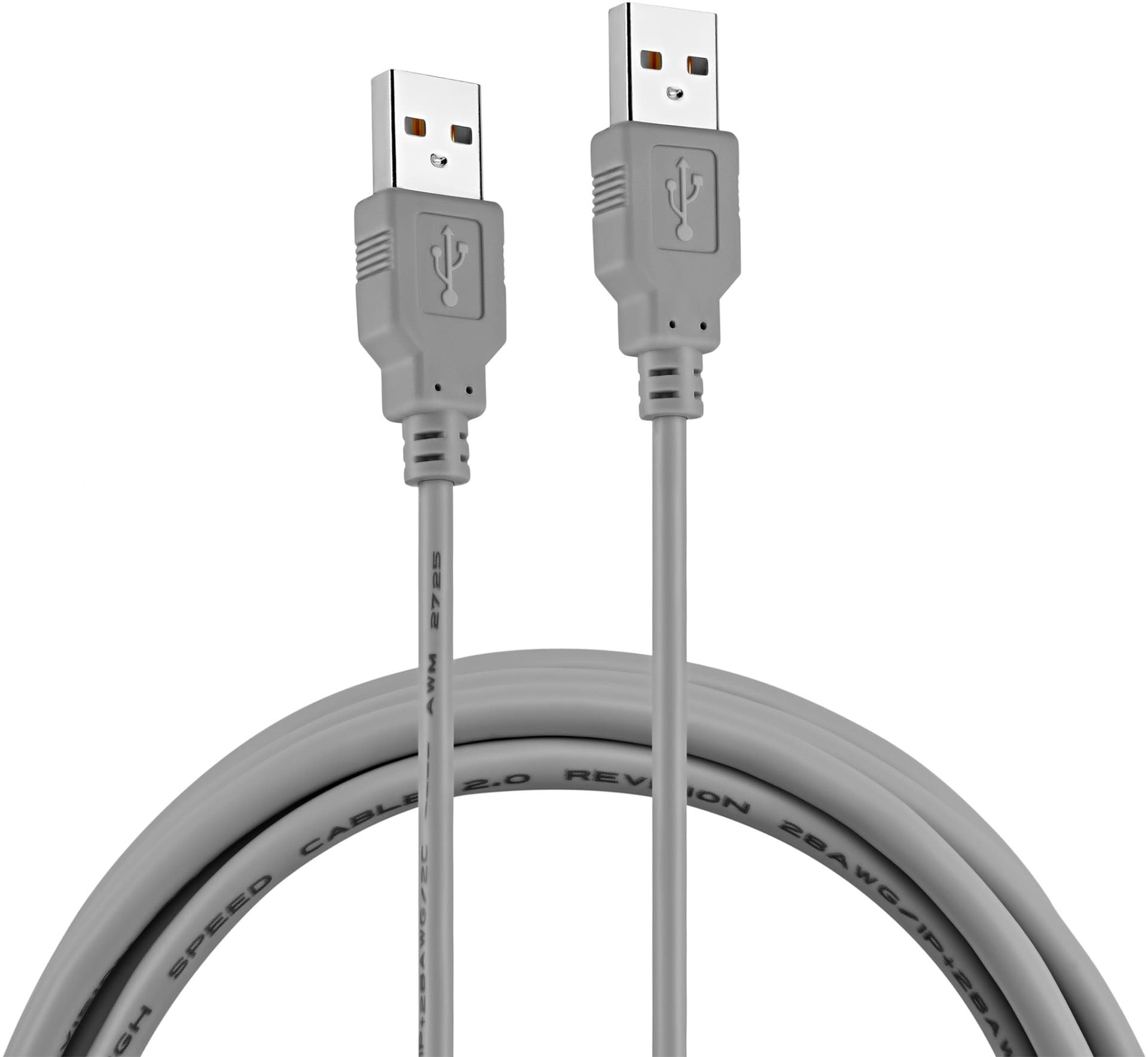 Кабель Buro USB A(m) USB A(m) 1.8м (BHP RET USB_AM18) серый (блистер) - фото 3