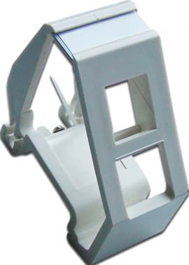 Рамка Lanmaster LAN-DRF-1OK-WH наклонная 1xKeystone белый - фото 2