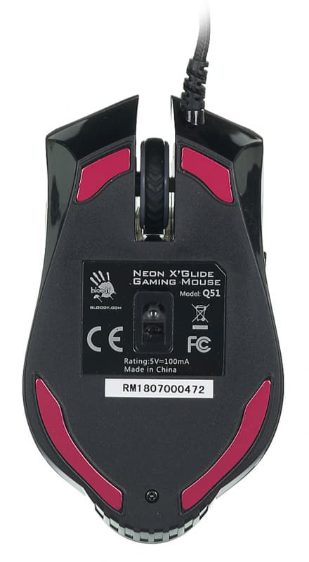 Мышь A4Tech Bloody Q51 черный/рисунок оптическая 6200dpi USB 8but - фото 4