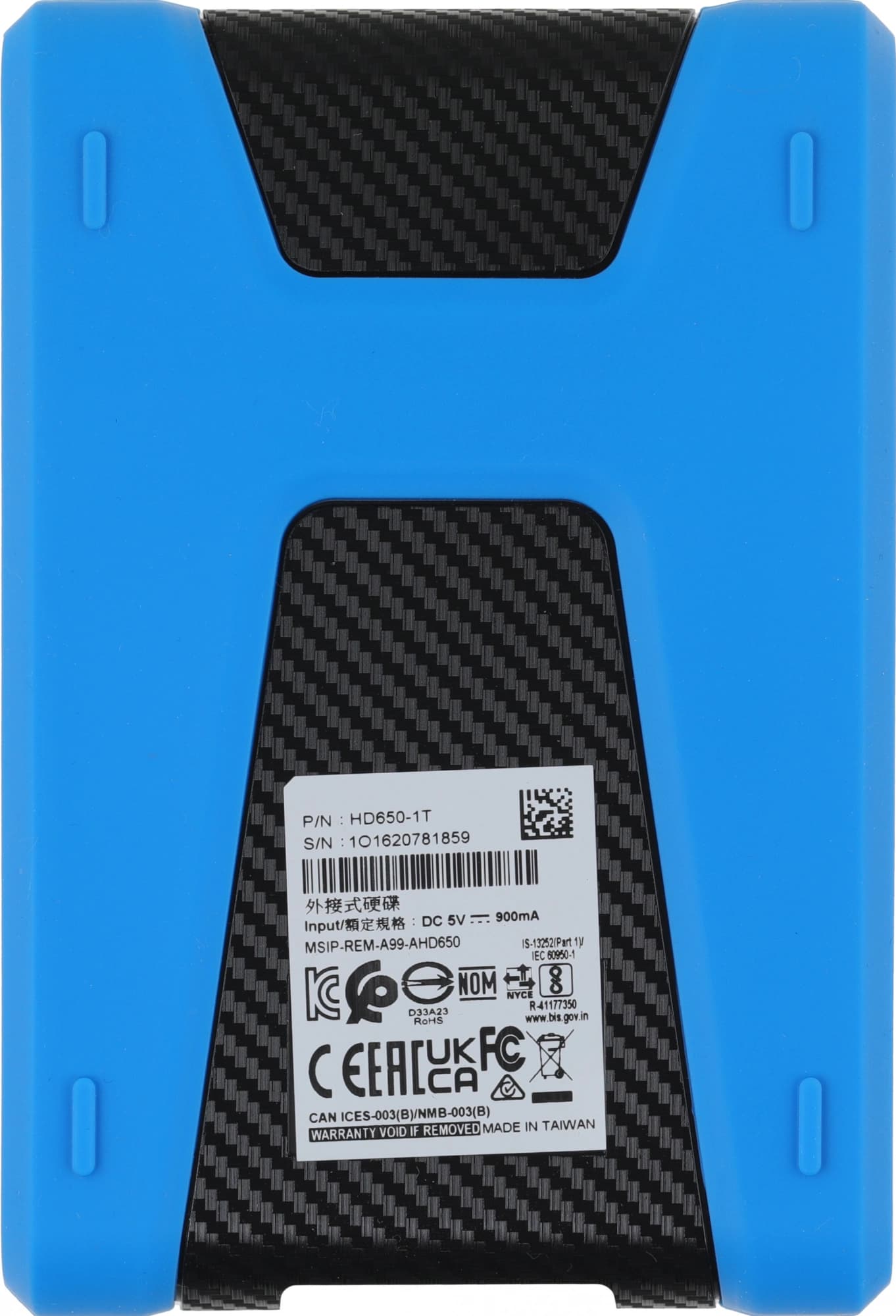 Жесткий диск A-Data USB3.0 1TB AHD650-1TU31-CBL HD650 DashDrive Durable 2.5" синий - фото 4