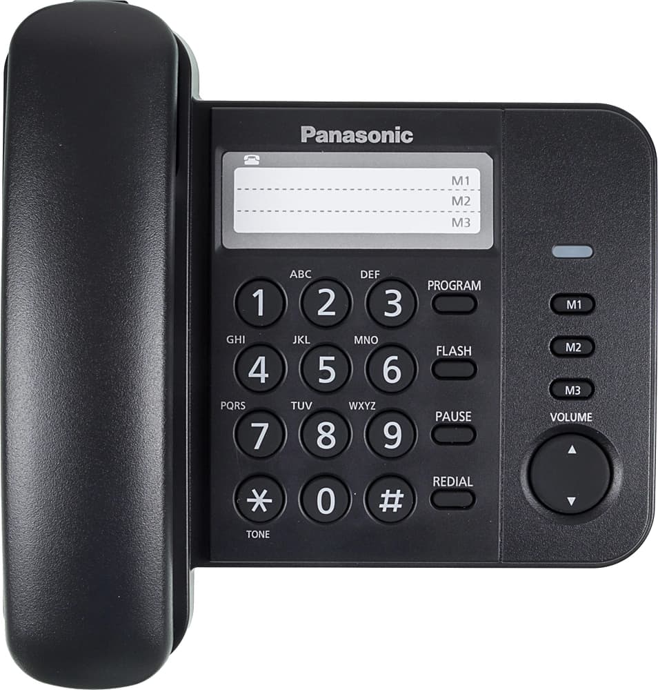 Телефон проводной Panasonic KX-TS2352RUB черный - фото 3
