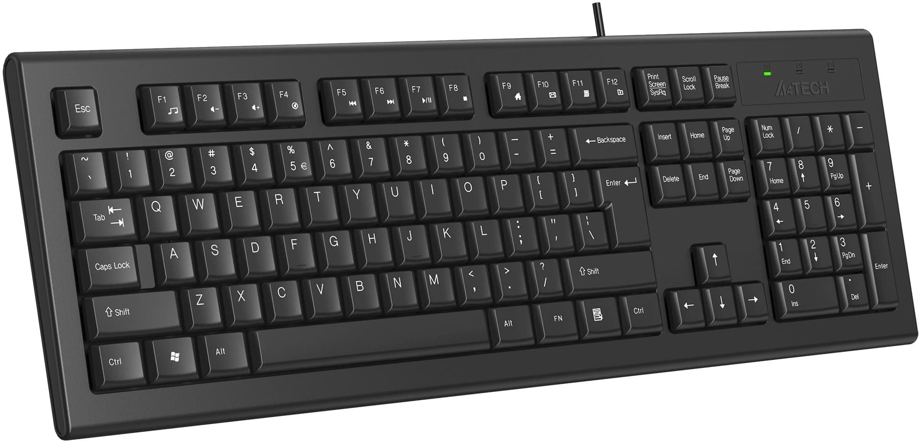 Клавиатура A4Tech KR-85 черный USB кабель 1.5м - фото 4
