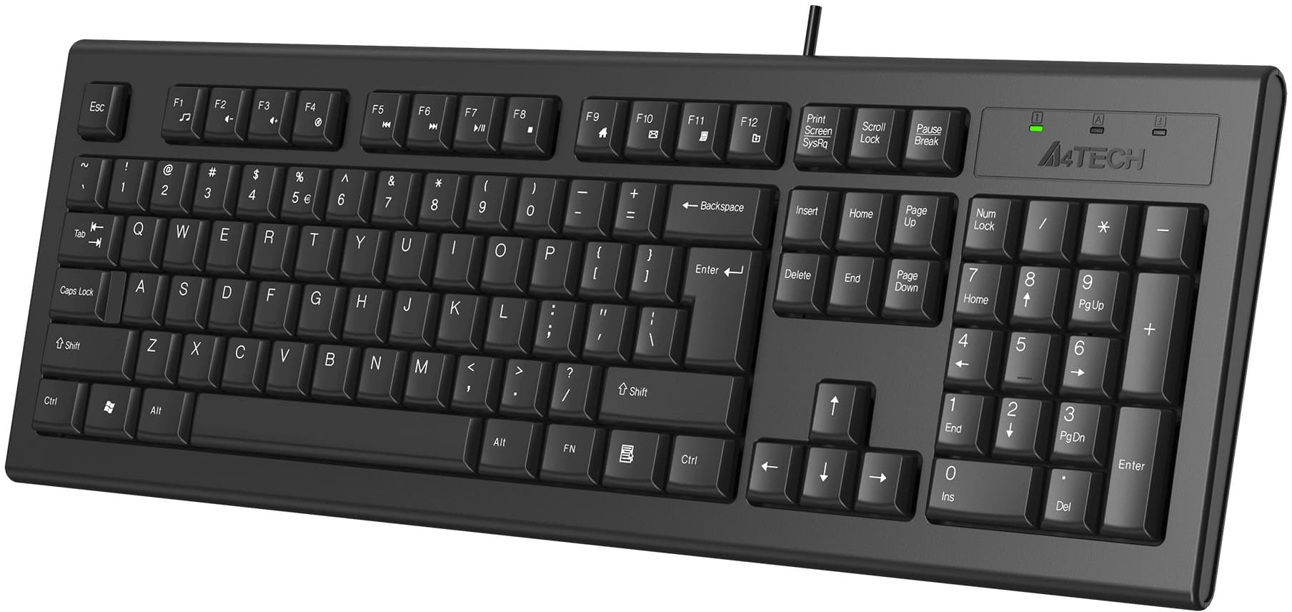 Клавиатура A4Tech KR-85 черный USB кабель 1.5м - фото 5