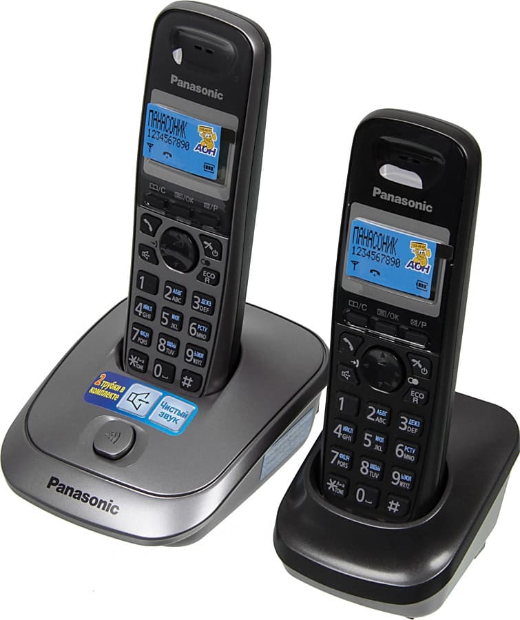 Р/Телефон Dect Panasonic KX-TG2512RU1 серый металлик (труб. в компл.:2шт) АОН - фото 4