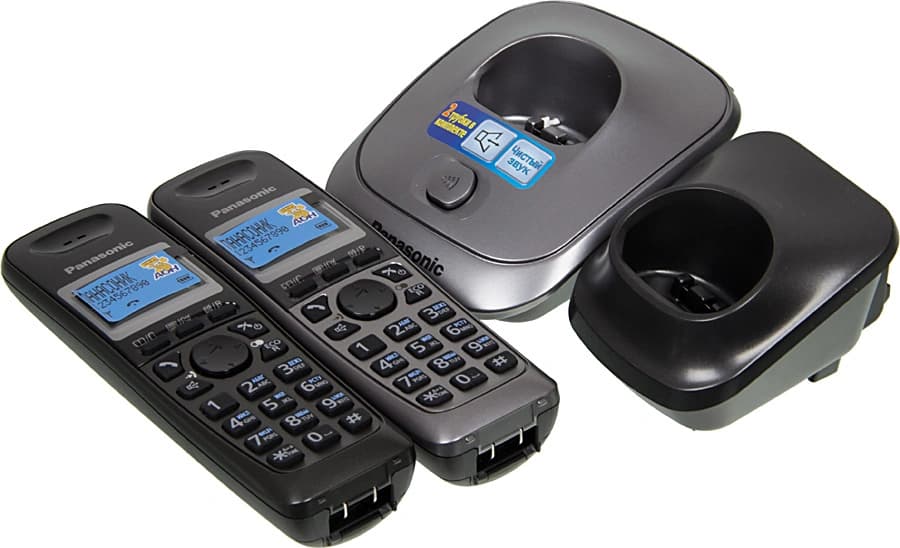 Р/Телефон Dect Panasonic KX-TG2512RU1 серый металлик (труб. в компл.:2шт) АОН - фото 5