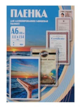 Пленка для ламинирования Office Kit 80мкм A6 (100шт) глянцевая PLP111*154/80 - фото 2