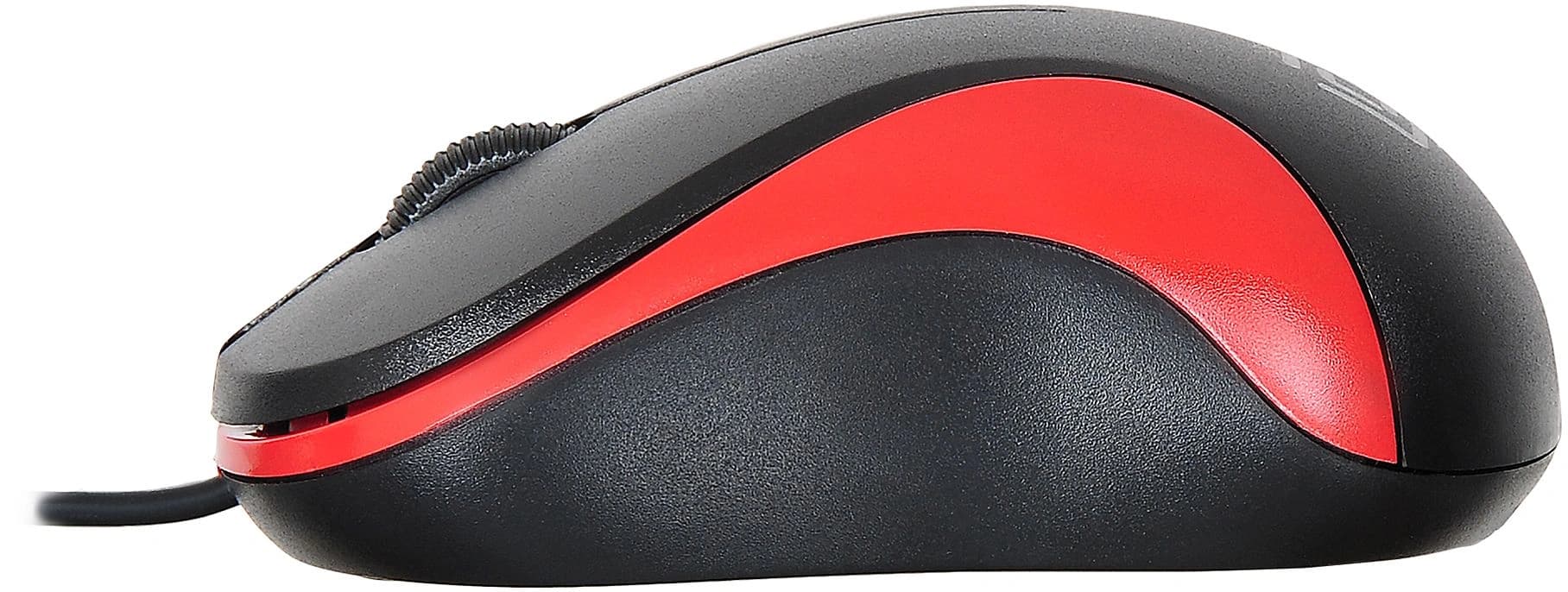 Мышь Оклик 115S черный/красный оптическая 1200dpi USB для ноутбука 3but (711637) - фото 3