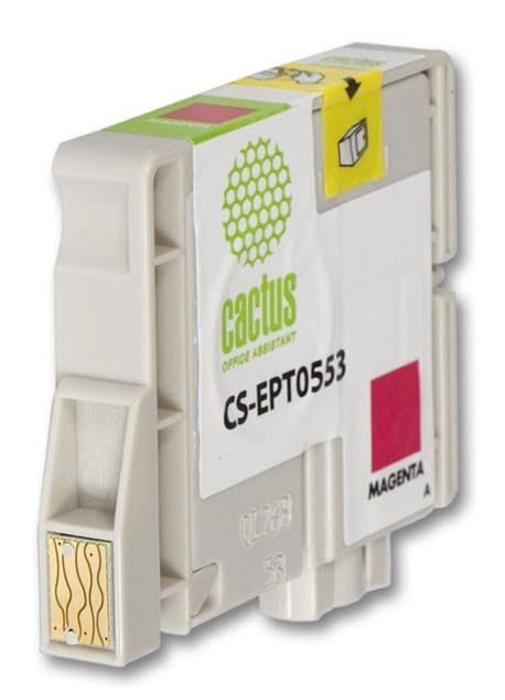 Картридж струйный Cactus CS-EPT0553 T0553 пурпурный (10мл) для Epson Stylus RX520/Stylus Photo R240 с чипом