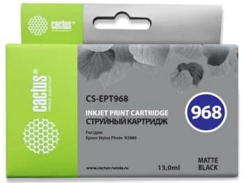 Картридж струйный Cactus CS-EPT968 T0968 черный матовый (13мл) для Epson Stylus Photo R2880 с чипом - фото 2