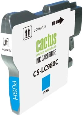 Картридж струйный Cactus CS-LC980C голубой (16мл) для Brother DCP-145C/165C/MFC-250C/290C с чипом - фото 5