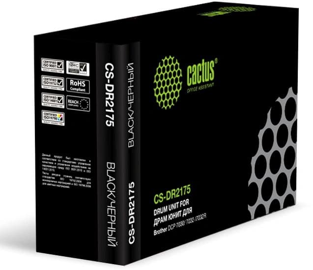 Блок фотобарабана Cactus CS-DR2175 DR-2175 черный ч/б:12000стр. для DCP 7030/ 7032 /7032R Brother