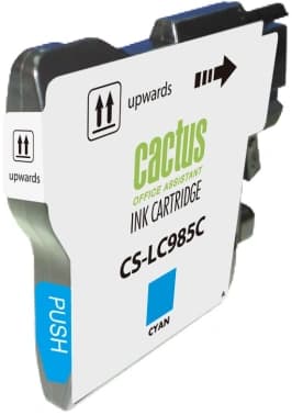 Картридж струйный Cactus CS-LC985C голубой (15мл) для Brother DCPJ315W/DCPJ515W/MFCJ265W с чипом - фото 5
