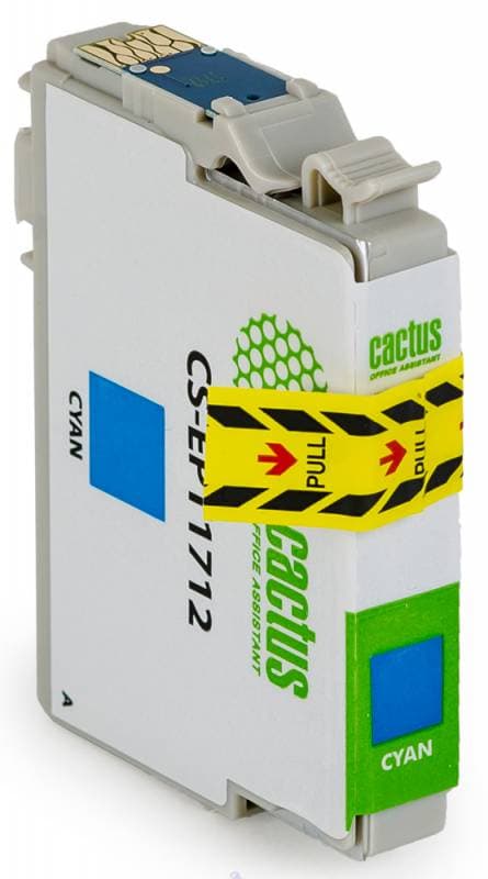 Картридж струйный Cactus CS-EPT1712 17XL голубой (10мл) для Epson XP-33/103/203/207/303/306/403/406 с чипом