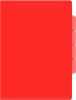 Папка-уголок Бюрократ -E356RED 3 уровн. A4 пластик 0.15мм красный - фото 3