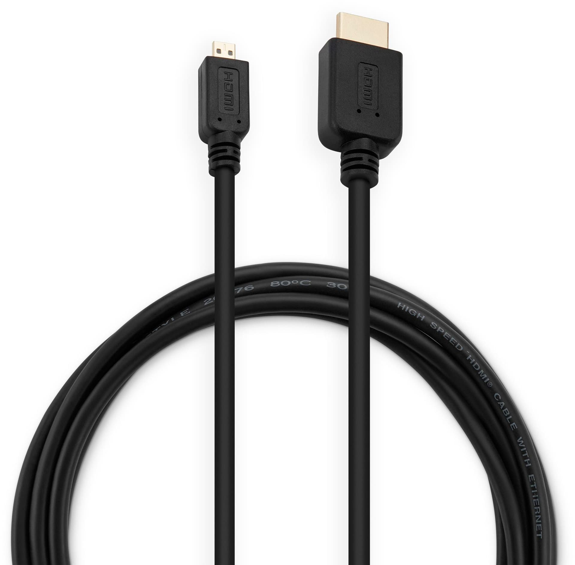 Кабель аудио-видео Buro HDMI 1.4 HDMI (m)/Micro HDMI (m) 1.8м. черный (MICROHDMI-HDMI-1.8) - фото 4