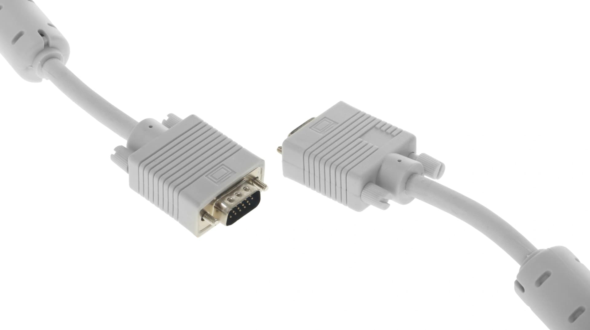 Кабель-удлинитель Buro CAB015S-06 VGA (m) VGA (f) 1.8м феррит.кольца серый - фото 3
