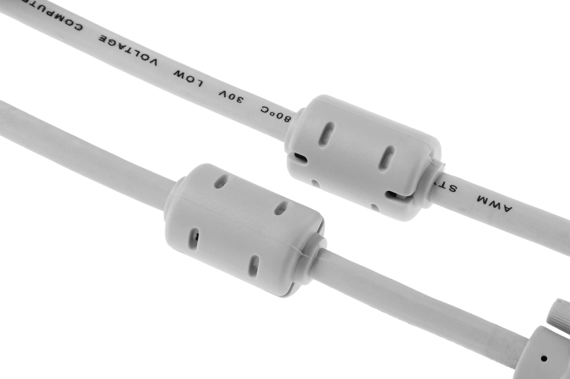 Кабель-удлинитель Buro CAB015S-06 VGA (m) VGA (f) 1.8м феррит.кольца серый - фото 4
