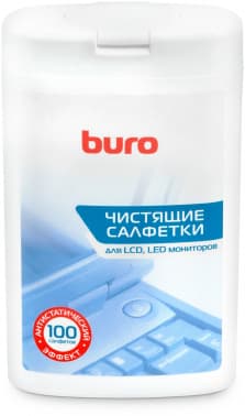 Салфетки Buro BU-tft для экранов ЖК мониторов туба 100шт влажных - фото 2