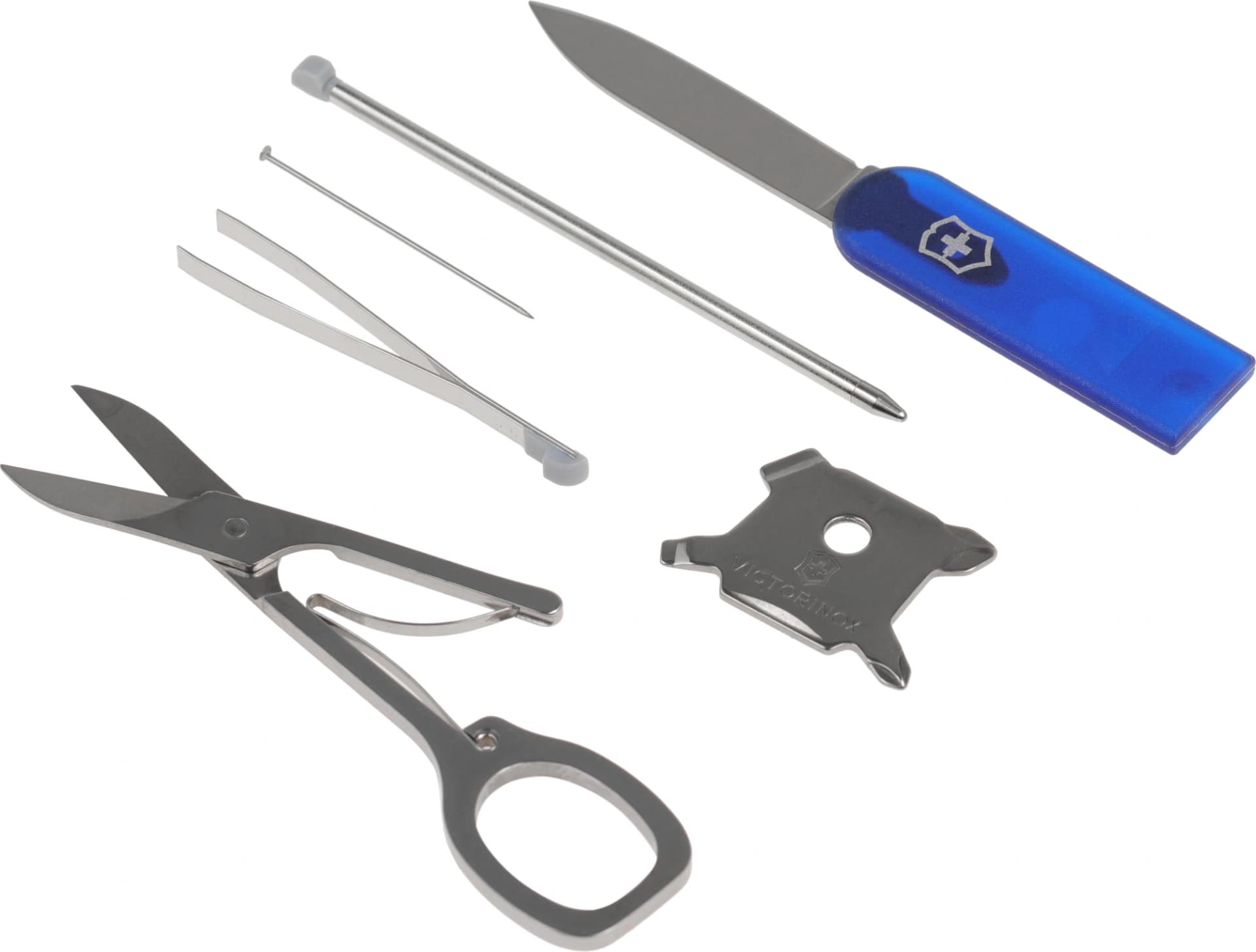Швейцарская карта Victorinox SwissCard Lite (0.7322.T2) синий полупрозрачный коробка подарочная - фото 5