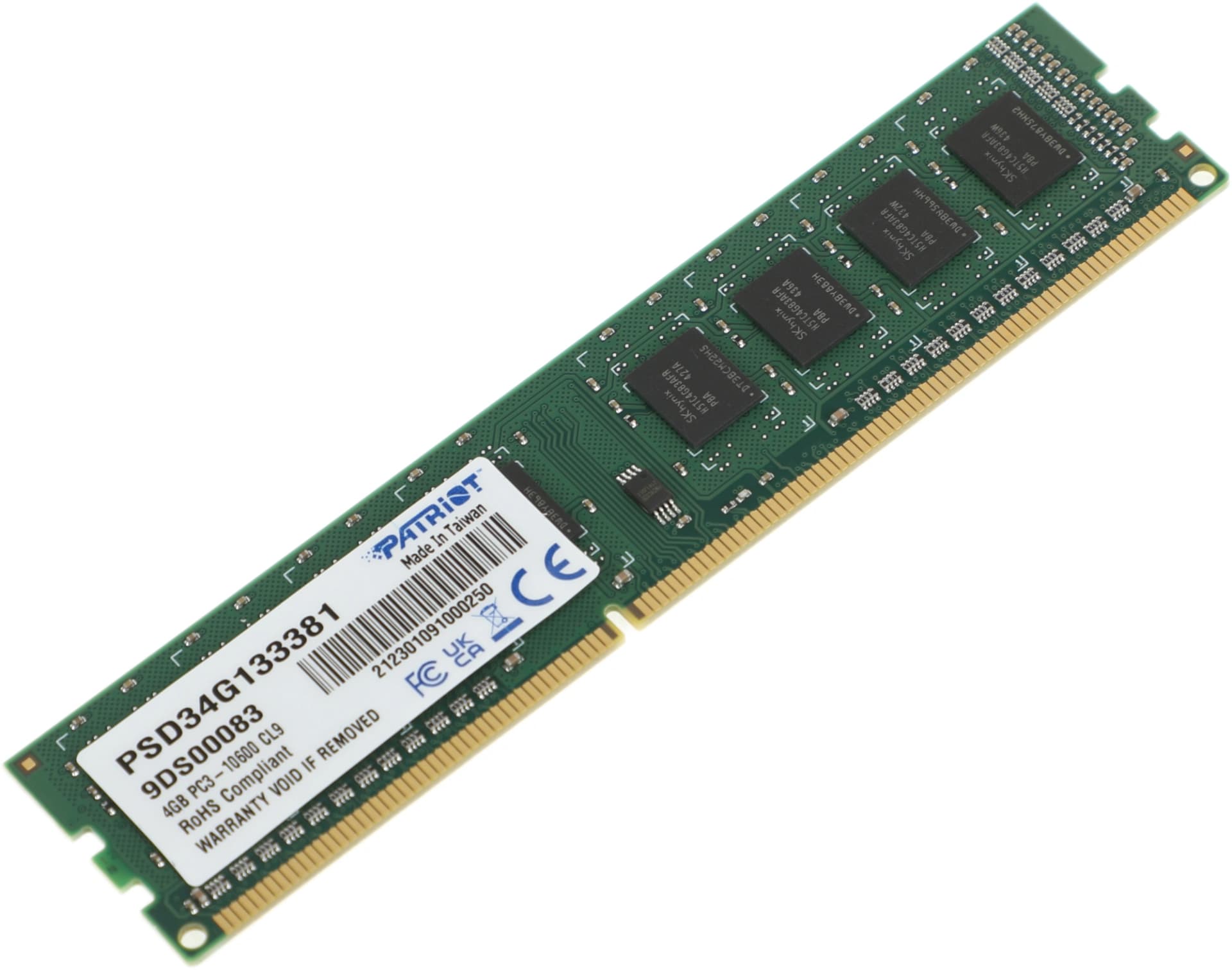 Память DDR3 4Gb 1333MHz Patriot PSD34G133381 RTL PC3-10600 CL9 DIMM 240-pin 1.5В single rank Ret - фото 2