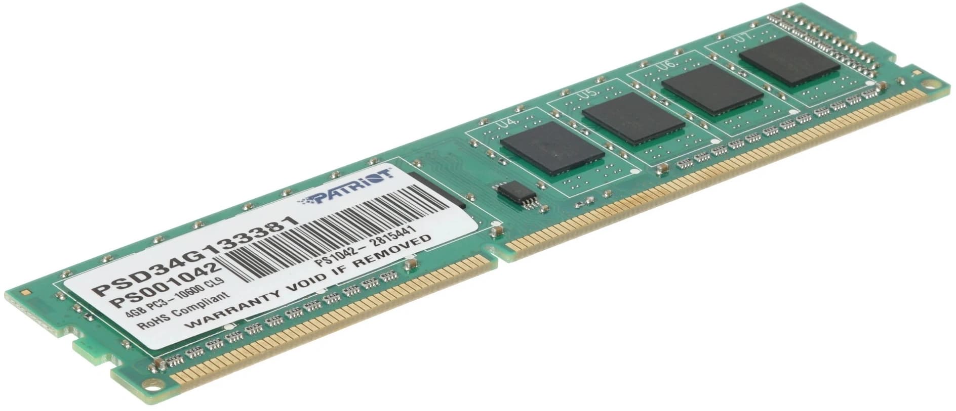 Память DDR3 4Gb 1333MHz Patriot PSD34G133381 RTL PC3-10600 CL9 DIMM 240-pin 1.5В single rank Ret - фото 5