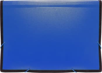 Портфель Бюрократ -BPR13LBLUE 13 отдел. A4 с окантовкой пластик 0.7мм синий - фото 2