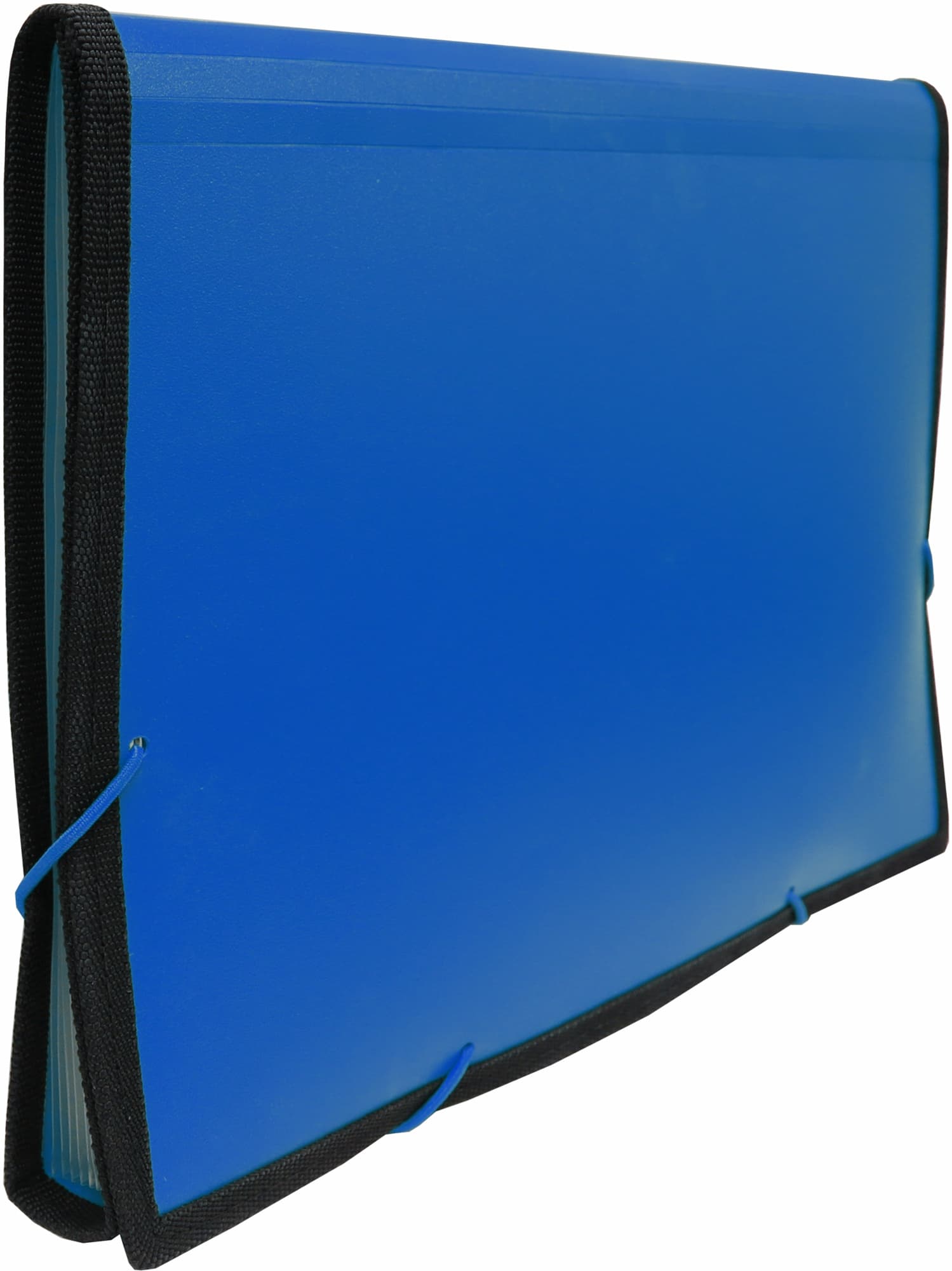 Портфель Бюрократ -BPR13LBLUE 13 отдел. A4 с окантовкой пластик 0.7мм синий - фото 2