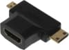 Переходник аудио-видео HDMI (f)/Micro HDMI (m)/Mini HDMI (m) черный (+ Mini HDMI (Male)) - фото 3