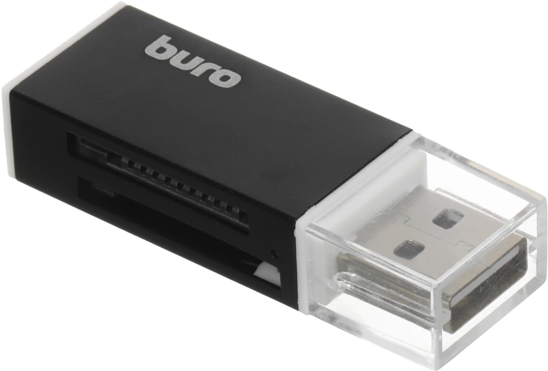 Устройство чтения карт памяти USB2.0 Buro BU-CR-3104 черный - фото 5
