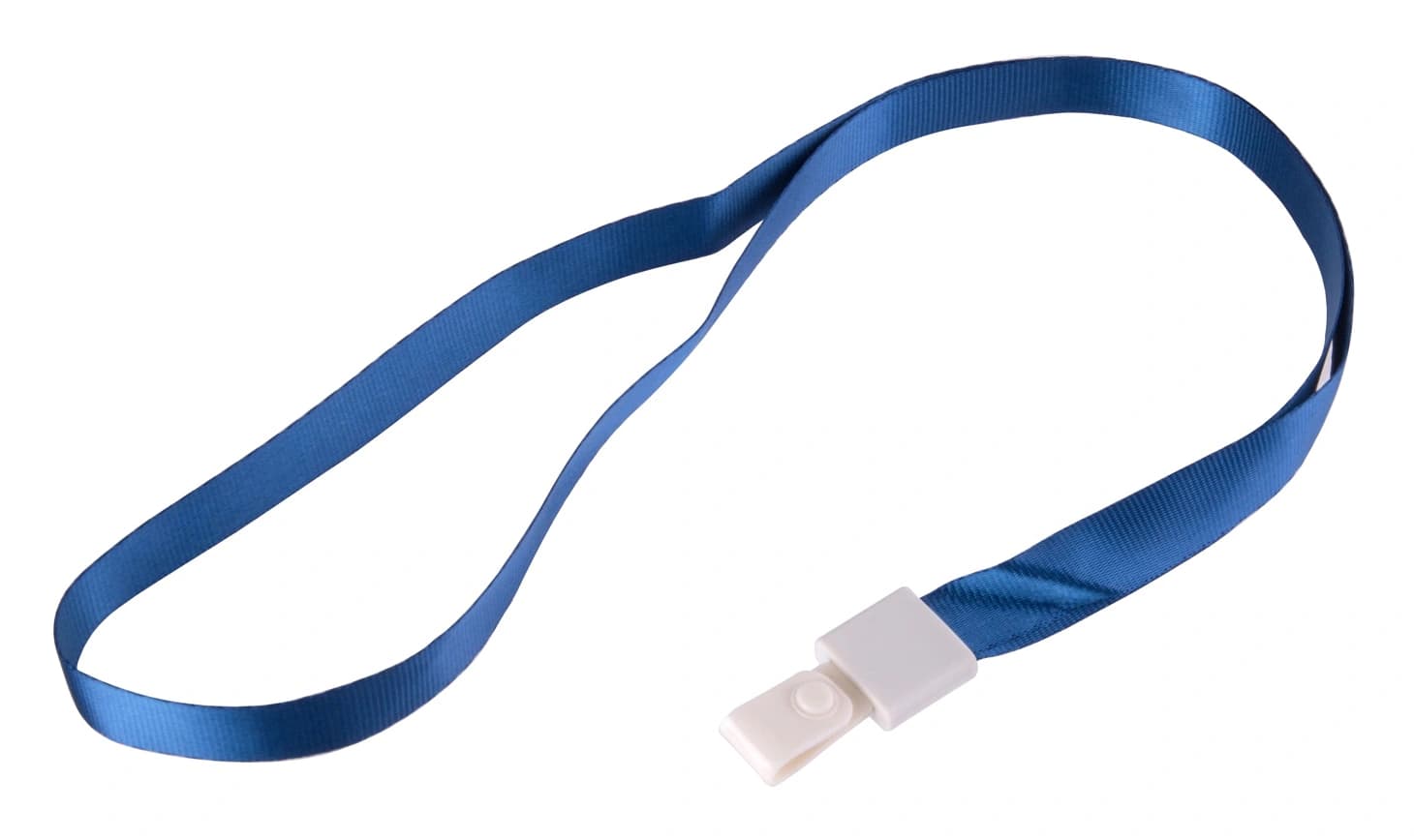 Шнур для пропуска Deli 8352blue 45х1см нейлон синий (упак.:12шт) пластиковый пакет - фото 4
