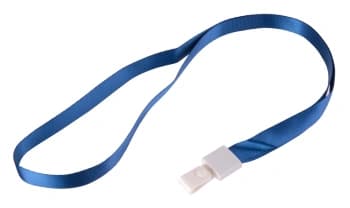 Шнур для пропуска Deli 8352blue 45х1см нейлон синий (упак.:12шт) пластиковый пакет - фото 5