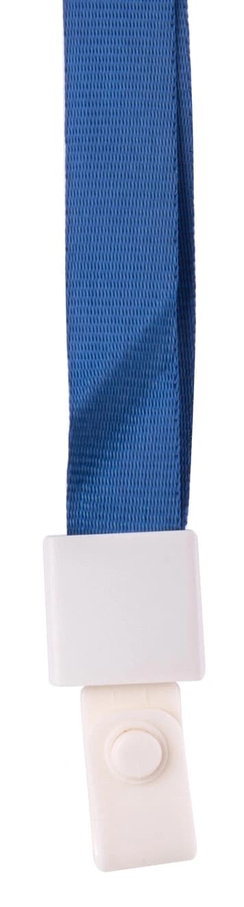 Шнур для пропуска Deli 8352blue 45х1см нейлон синий (упак.:12шт) пластиковый пакет - фото 3