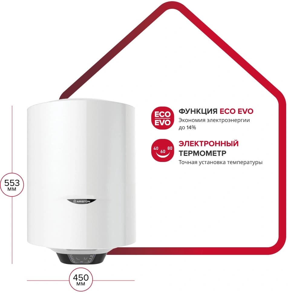 Водонагреватель Ariston PRO1 ECO INOX ABS PW 50 V 2.5кВт 50л электрический настенный/белый - фото 4