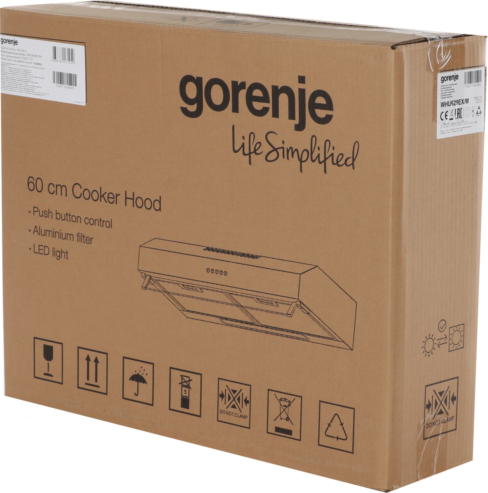 Вытяжка козырьковая Gorenje WHU629EX/M нержавеющая сталь управление: кнопочное (1 мотор) - фото 4