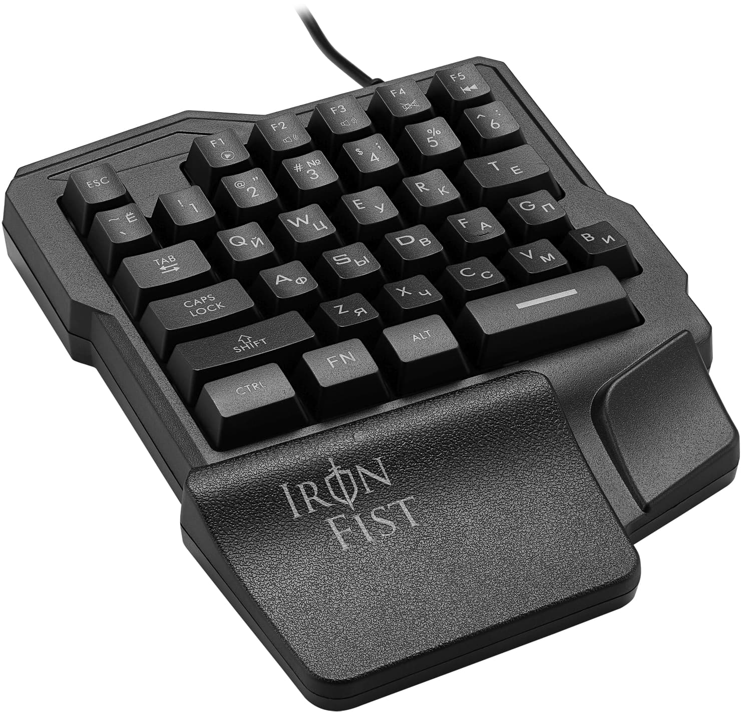 Игровой блок Оклик 701G IRON FIST черный USB for gamer LED (подставка для запястий) (1196590) кабель 1.8м - фото 3