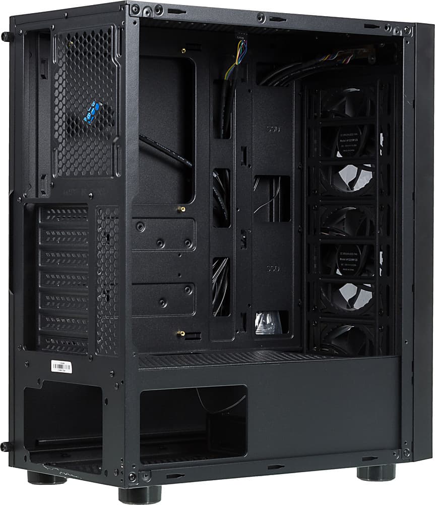 Корпус Formula F-3401 (V1) черный без БП ATX 3x120mm 2xUSB2.0 1xUSB3.0 audio bott PSU - фото 5