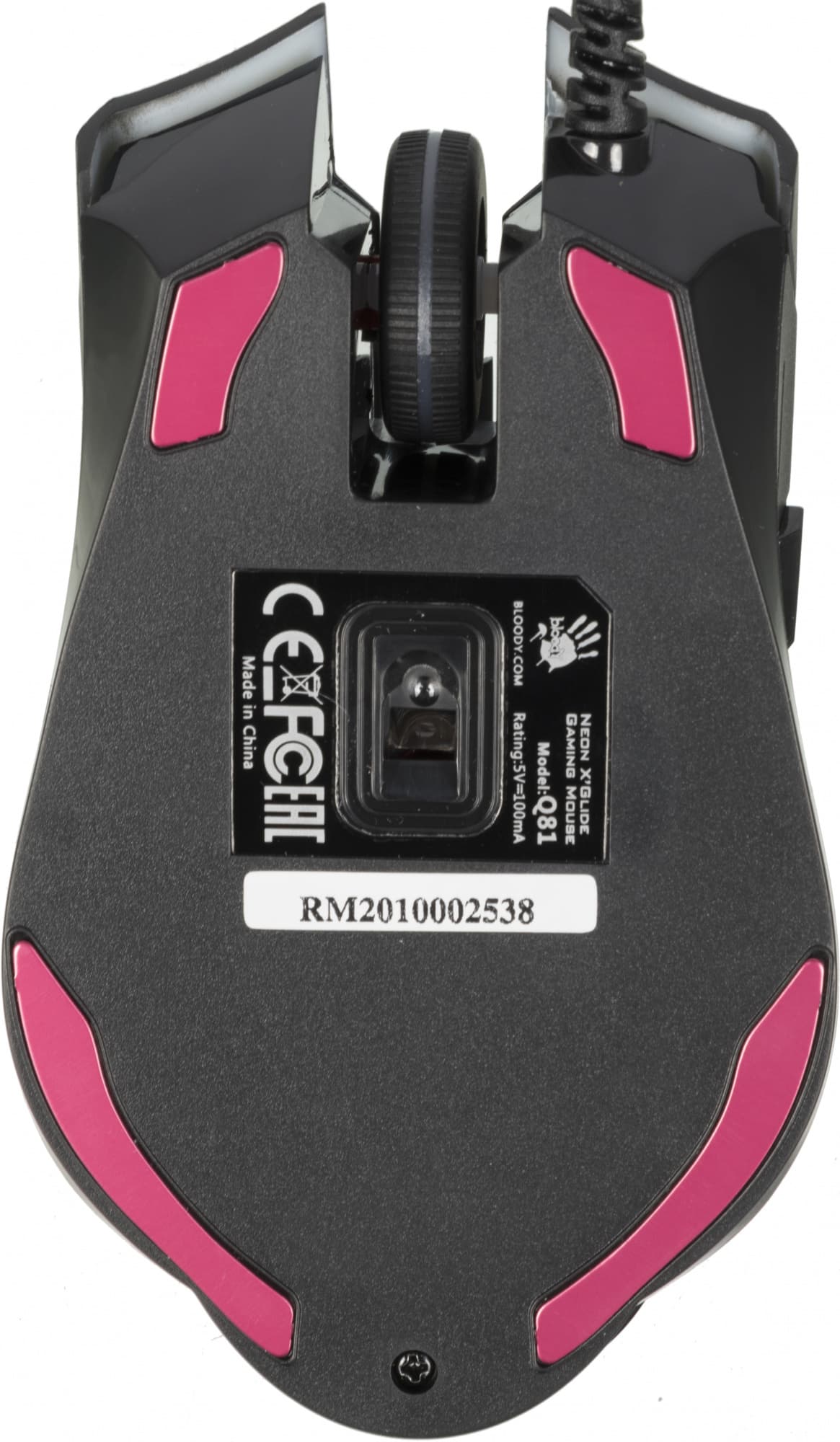 Мышь A4Tech Bloody Q81 Curve черный оптическая 3200dpi USB 7but (Q81) - фото 3