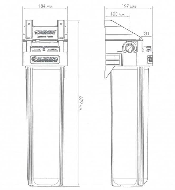 Корпус фильтра Джилекс 1 М 20" синий черный (9059) - фото 4