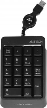 Числовой блок A4Tech FK13 серый USB slim для ноутбука (FK13 USB ( GREY)) кабель 0.7м - фото 2
