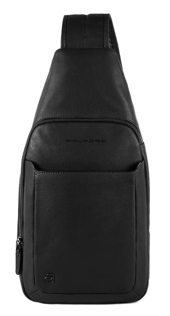 Рюкзак слинг Piquadro Black Square CA4827B3/N черный натур.кожа - фото 2