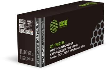 Картридж лазерный Cactus CS-TN2375X TN-2375 черный (5200стр.) для Brother DCP L2500/L2520/L2540/L2560 - фото 2