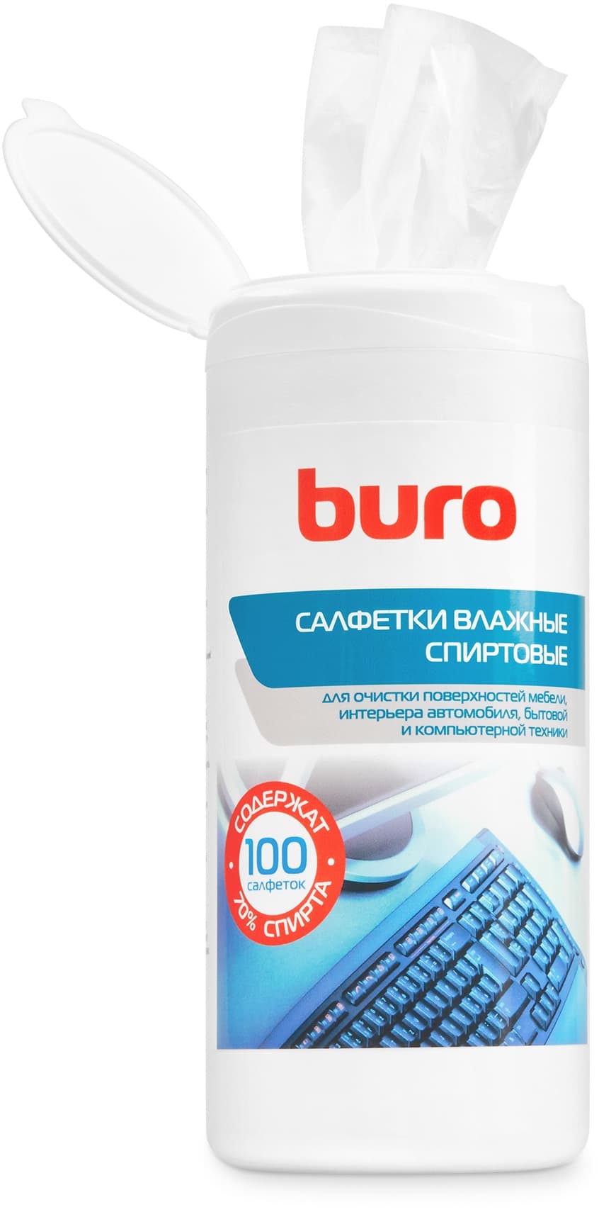 Салфетки влажные Buro BU-AN32 антибактериальные (100лист.) спиртовые - фото 3